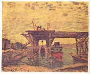 Alfred Sisley Brucke im Bau oil painting
